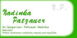 nadinka patzauer business card